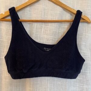 Aerie Navy Blue Terry Cloth Bralette Size S